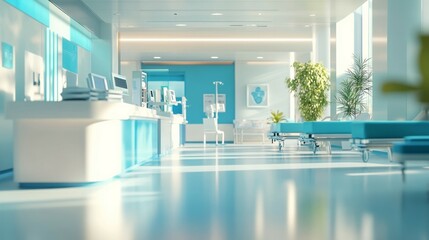 hospital room with futuristic design