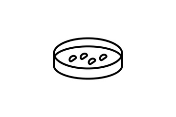 Petri dish icon. icon related to biologic. suitable for web site, app, user interfaces. Line icon style