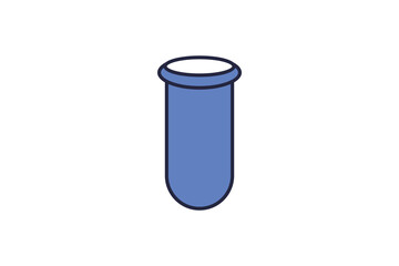 Test tube icon. Related to biologic. suitable for web site, app, user interfaces. flat line icon style