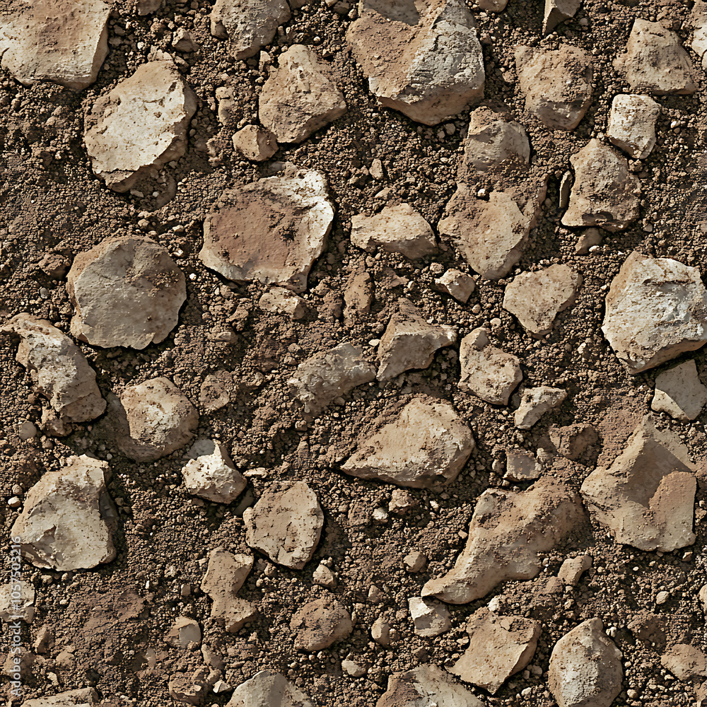 Poster Seamless soil texture can be used as pattern to fill background 