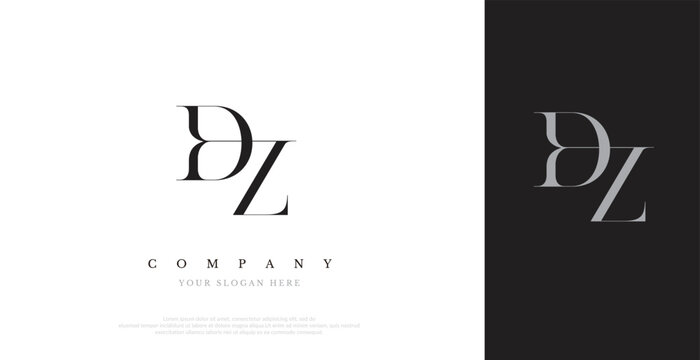 Initial DZ Logo Design Vector 