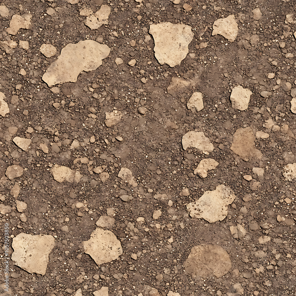 Aufkleber Seamless soil texture can be used as pattern to fill background 
