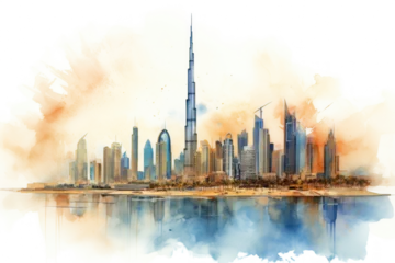 PNG Dubai city architecture skyscraper cityscape.