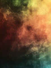 Obraz premium An abstract colorful texture featuring rich hues of orange, green, and brown, creating a moody and atmospheric background for various creative projects.