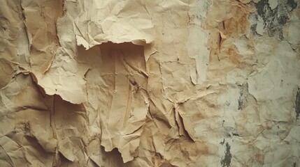 Fototapeta premium The texture of torn old faded paper