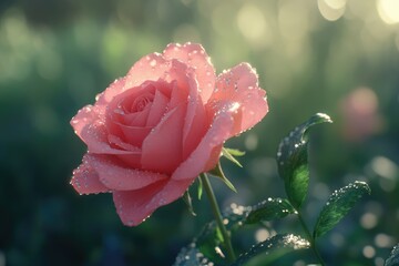 Obraz premium close up leaves rose flower with bokeh 