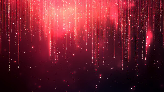 Digital binary code and streaming data wallpaper design. Digital Cyberspace. Illustration