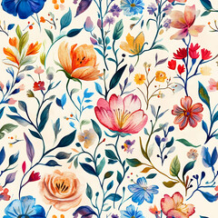 Watercolor floral pattern
