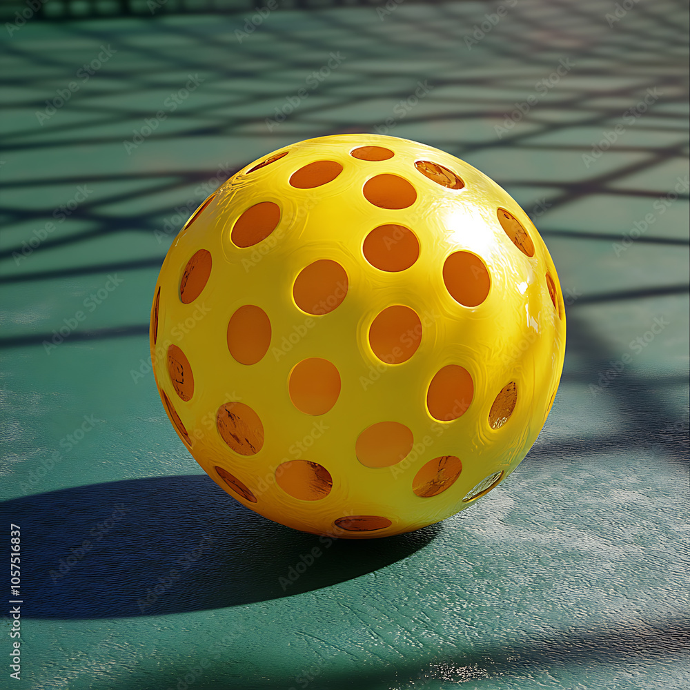 Poster pickleball 3d rendering