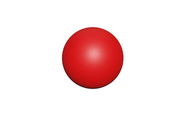 floated round red ball