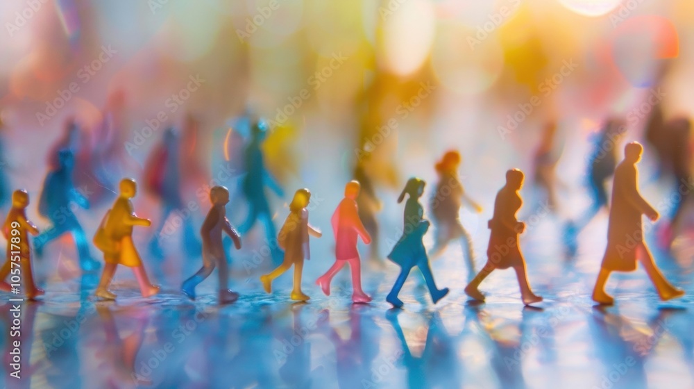 Poster indistinguishable figures running together in a charitable blur.