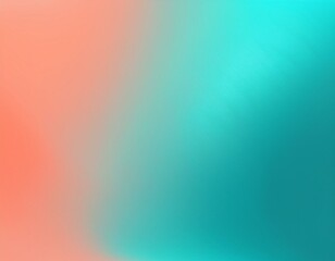 ピンクオレンジとターコイズのグラデーション