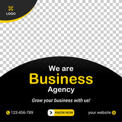 Minimalist corporate social media post