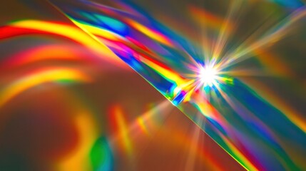 a prism refracting light into a stunning quantum rainbow, showcasing a spectrum of vivid colors blending seamlessly