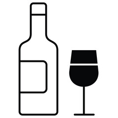 No Alcohol Symbol Wine Drinking Icon Design