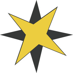 Octagonal star. Star icon illustration vector.