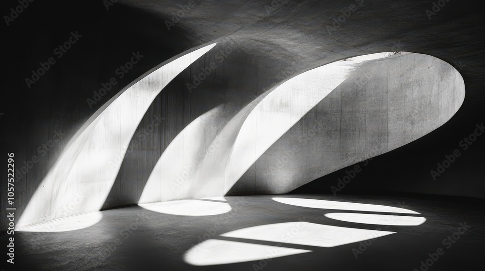 Poster light and shadow play in modern architecture