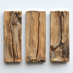 4 plaques en bois rustique