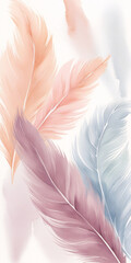  Colourful Feathers Background