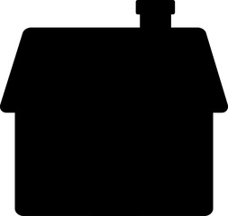 Isolated house shape silhouette.
Home icon vector .
Simple House Clipart svg.