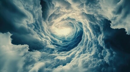 Dynamic hyperlapse capturing the mesmerizing movement of clouds in a fast time sequence. The hyperlapse effect creates a visually engaging portrayal of cloud dynamics with ample copy space.