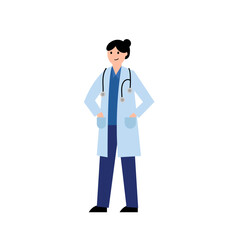 Woman doctor. Vector simple color flat illustration.