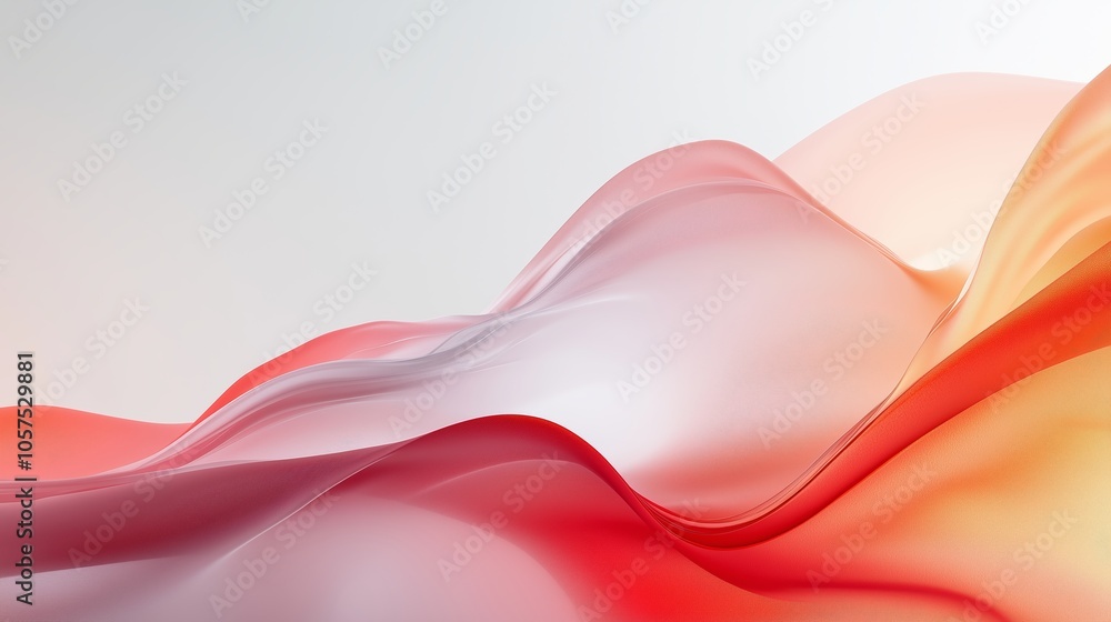 Poster flowing abstract shapes in warm colors creating a soothing visual effect, suitable for backgrounds o