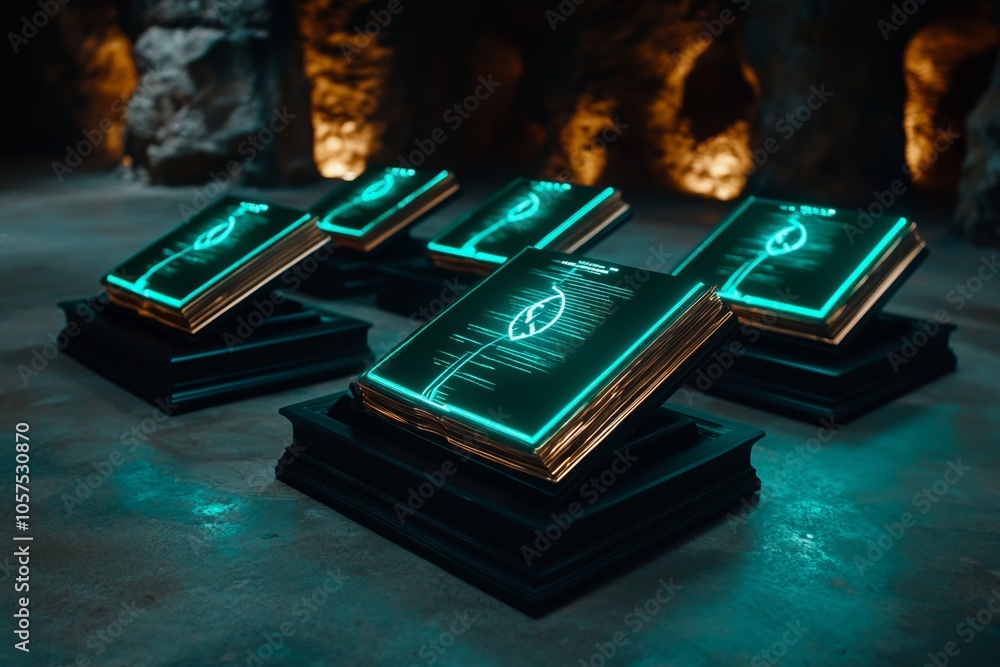 Poster Digital display of case files and clues connected by holographic lines, showing a high-tech, data-driven approach to solving cases, symbolizing modernity and strategy