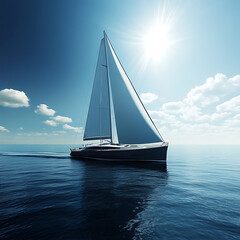 Fototapeta premium Yacht sailing yachting tourism luxury lifestyle