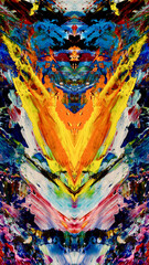 Abstract background art . Ethnic pattern. Mixtures of oil paint. Trendy hand painting canvas. Wall decor and Wall art prints Idea. 3D Texture. Art object