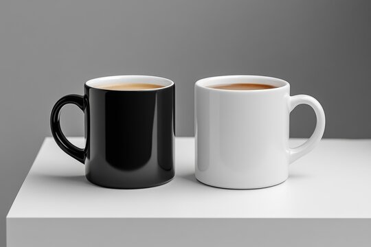 Line drawing of two coffee mugs with one leaning toward the other, representing warmth and casual closeness, symbolizing comfort and companionship