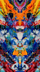 Abstract background art . Ethnic pattern. Mixtures of oil paint. Trendy hand painting canvas. Wall decor and Wall art prints Idea. 3D Texture. Art object