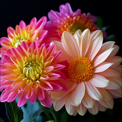 Dahlia and gerber flowers