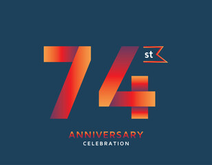 Fototapeta premium 74st anniversary colorful