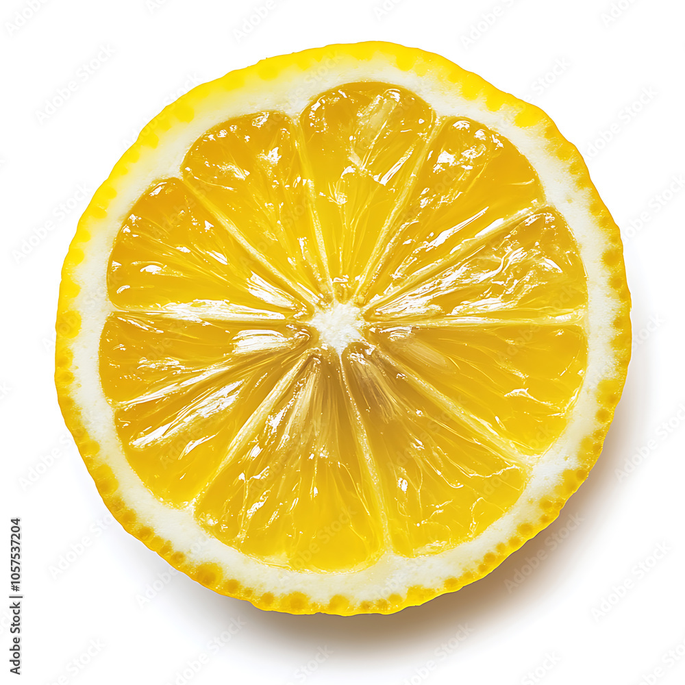 Poster lemon slice isolated on white
