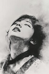 Charcoal Drawing of a Woman: Evocative Portrait
