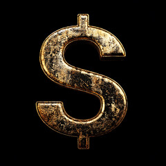 Golden dollar symbol