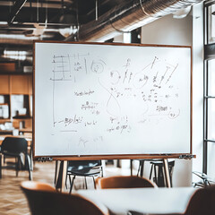 Fototapeta premium Maths and science formula on whiteboard