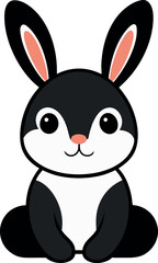 Cute Little Rabit vector art illustration eps