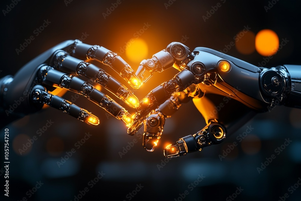 Aufkleber Assembly line with robotic arms operating through machine learning guidance, capturing precision and automation in modern manufacturing, symbolizing progress and adaptability