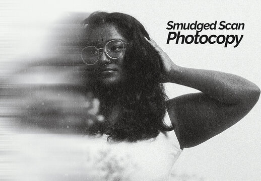 Edgy Smudged Scan Photocopy Photo Effect