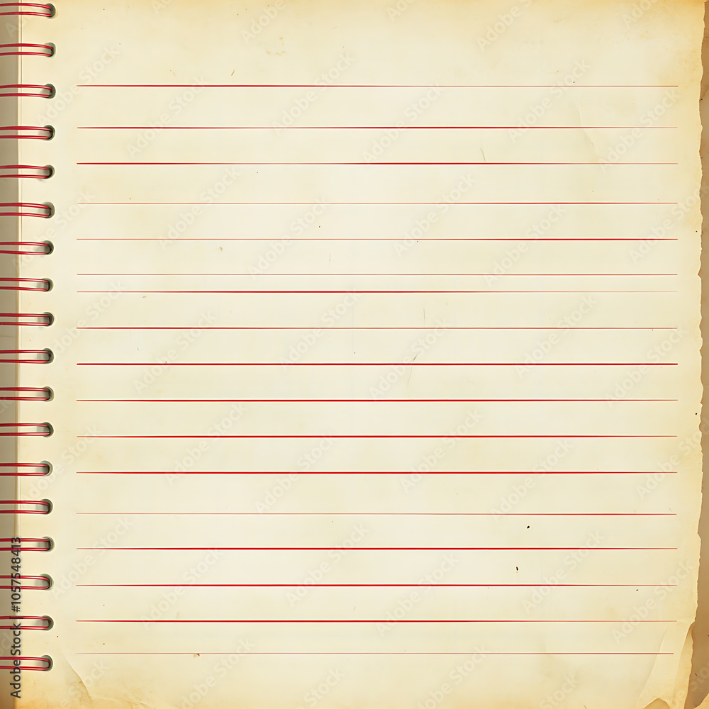Poster Detailed lined notebook paper for background and texture