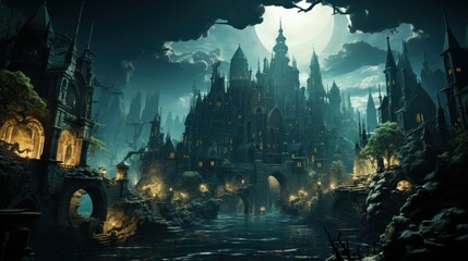 Gothic Castle by the Water