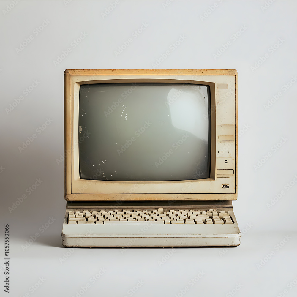Poster old computer monitor