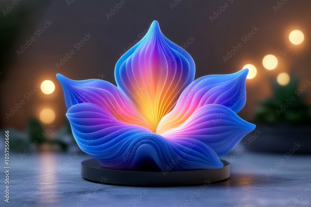 Aufkleber digital screen displaying a melting holographic object, with vibrant colors and soft fluidity captur