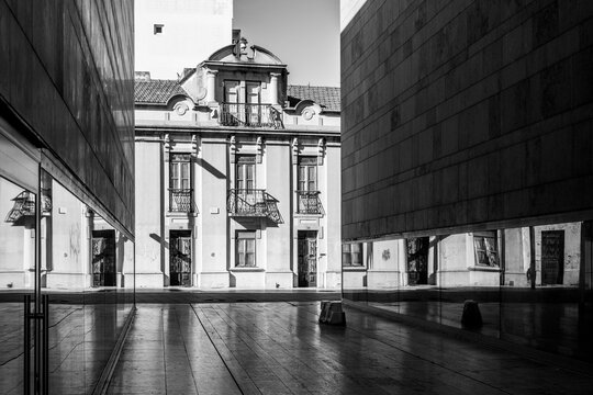 Architecture in the town of Sines in the Alentejo region of Portugal, with popular beach spot and the main fishing harbour; Sines, Setubal, Portugal