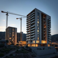 Construction of a monolithic residential building in alanya Condominium  