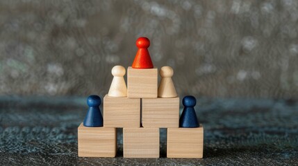 Wooden Blocks Representing Population Pyramid, a creative visualization of demographic data, showcasing age distribution and population structure through a unique block arrangement