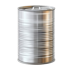 3D metal can, isolated on transparent background, PNG