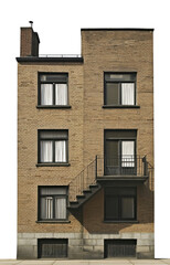 Fototapeta premium PNG Vintage building architecture urban brick.
